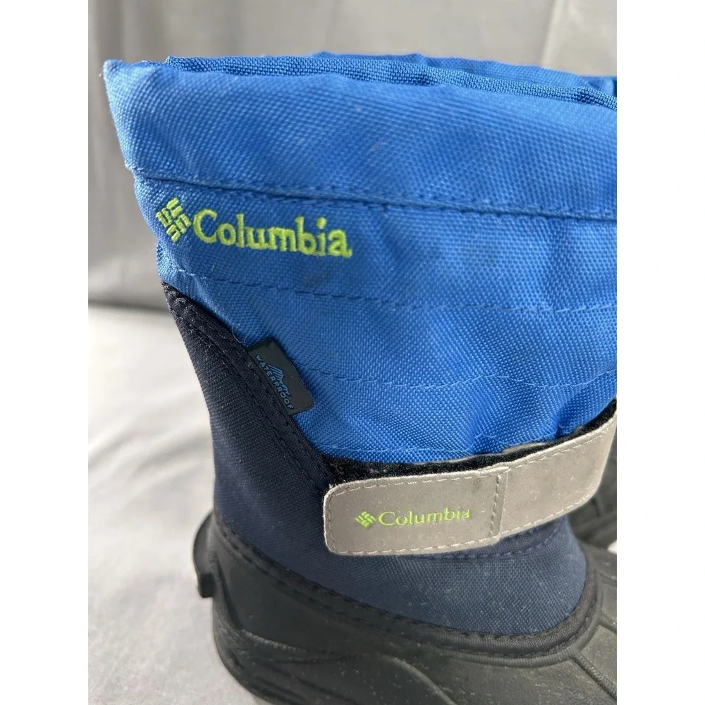 Columbia Powderbug Kids 8 Snow Boot Blue and Black Winter Outdoors‎